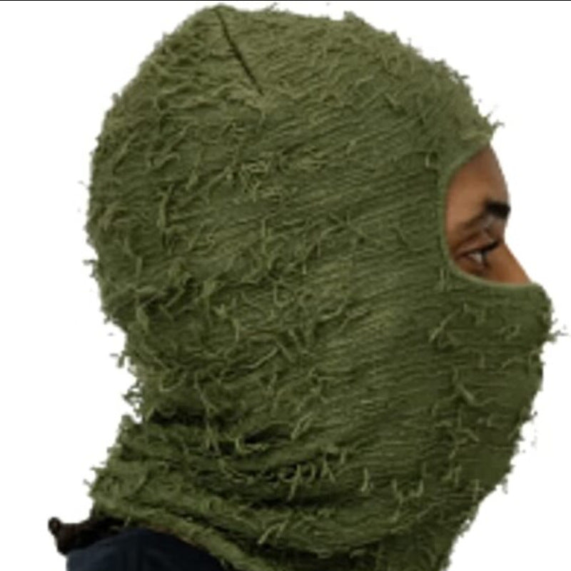 Balaclava Men's And Women's Knitted Camouflage Headgear Personality Fashion Wool Hat - BERSHVIBE
