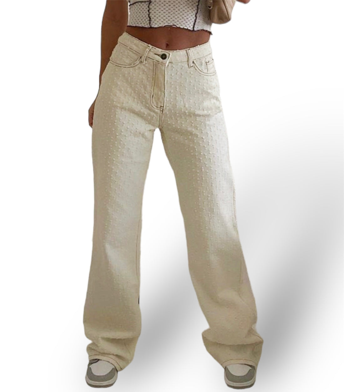 Jeans de perna larga