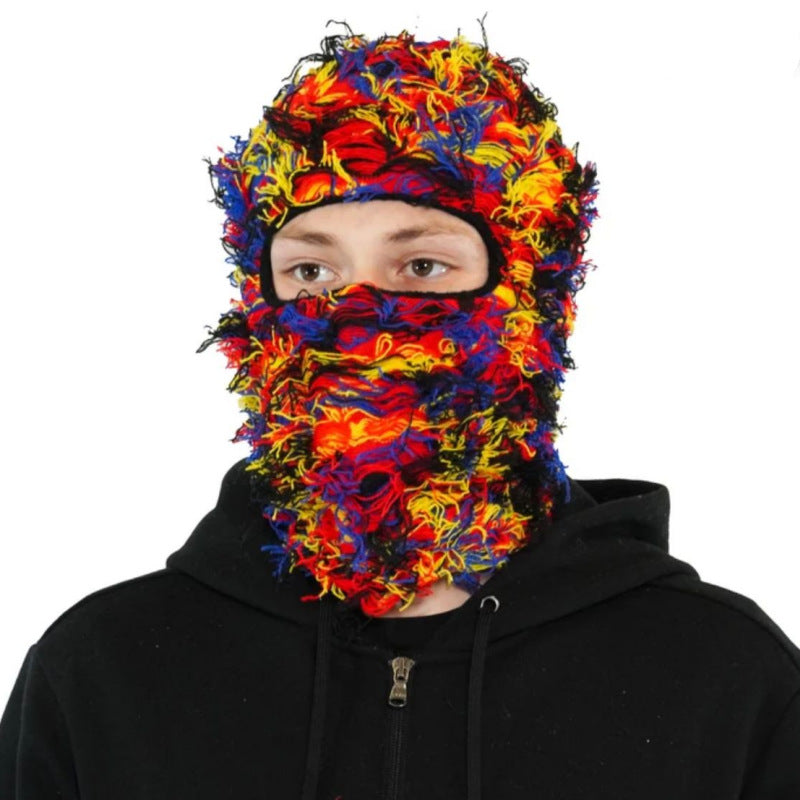 Balaclava Men's And Women's Knitted Camouflage Headgear Personality Fashion Wool Hat - BERSHVIBE