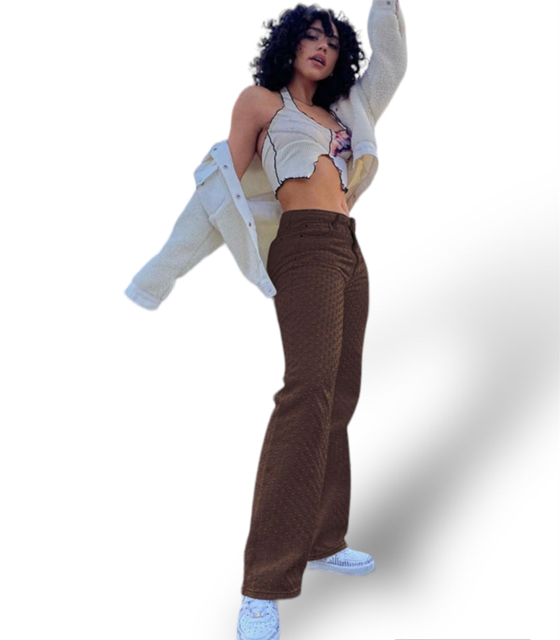 Jeans de perna larga