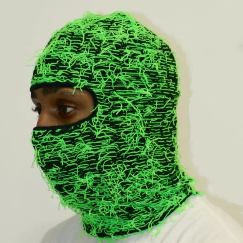 Balaclava Men's And Women's Knitted Camouflage Headgear Personality Fashion Wool Hat - BERSHVIBE