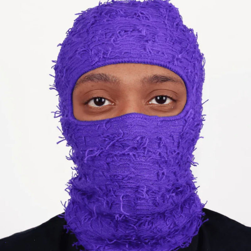 Balaclava Men's And Women's Knitted Camouflage Headgear Personality Fashion Wool Hat - BERSHVIBE