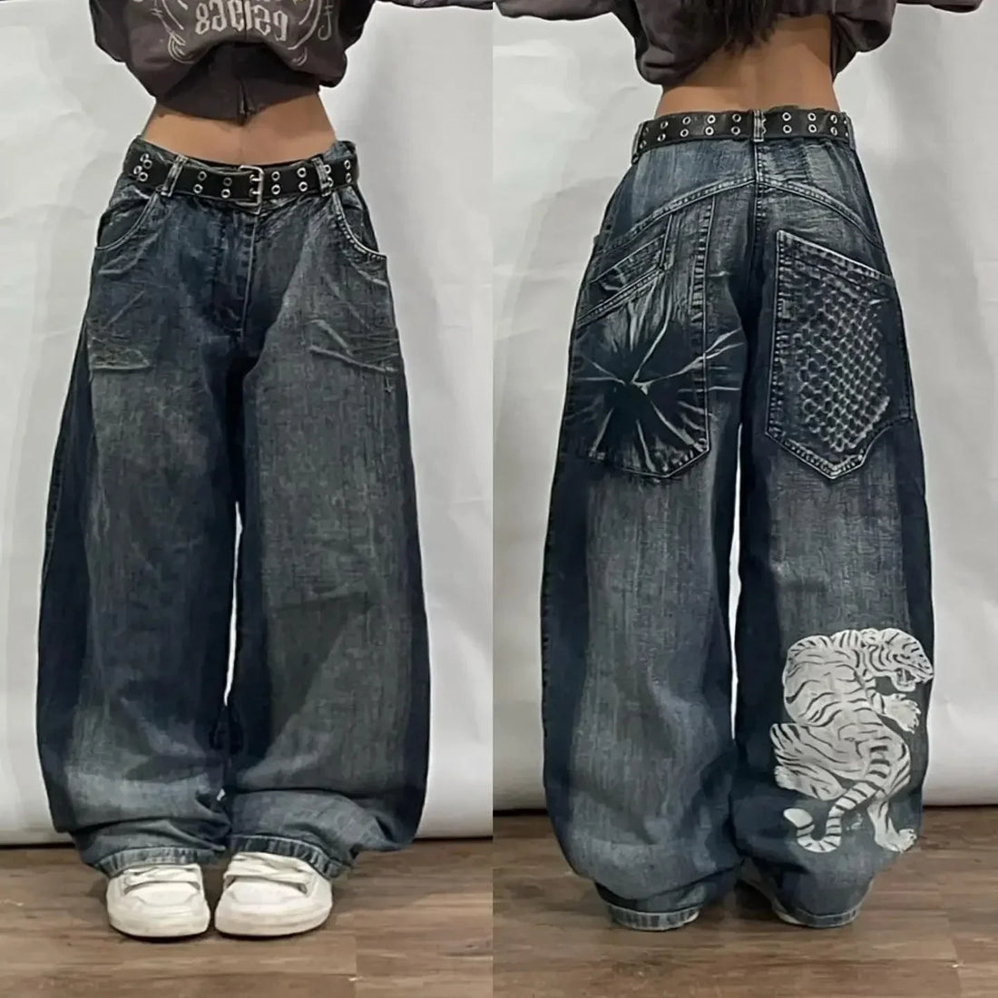 Calças super baggy