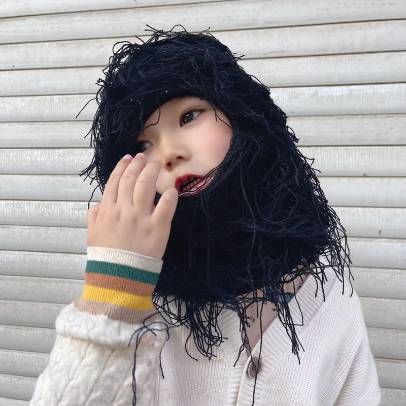 Balaclava Men's And Women's Knitted Camouflage Headgear Personality Fashion Wool Hat - BERSHVIBE