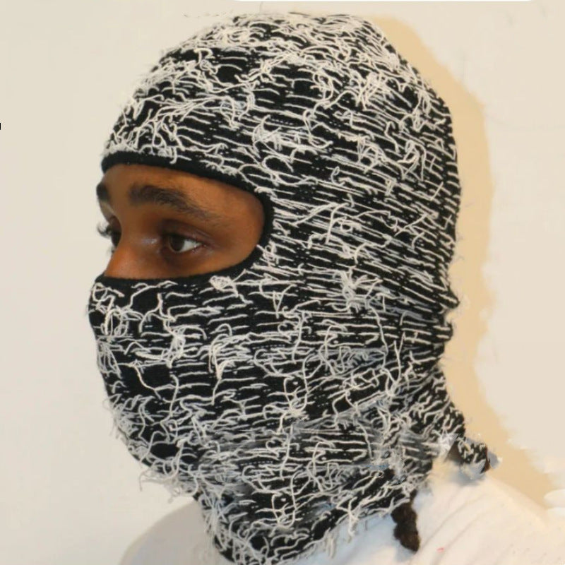Balaclava Men's And Women's Knitted Camouflage Headgear Personality Fashion Wool Hat - BERSHVIBE
