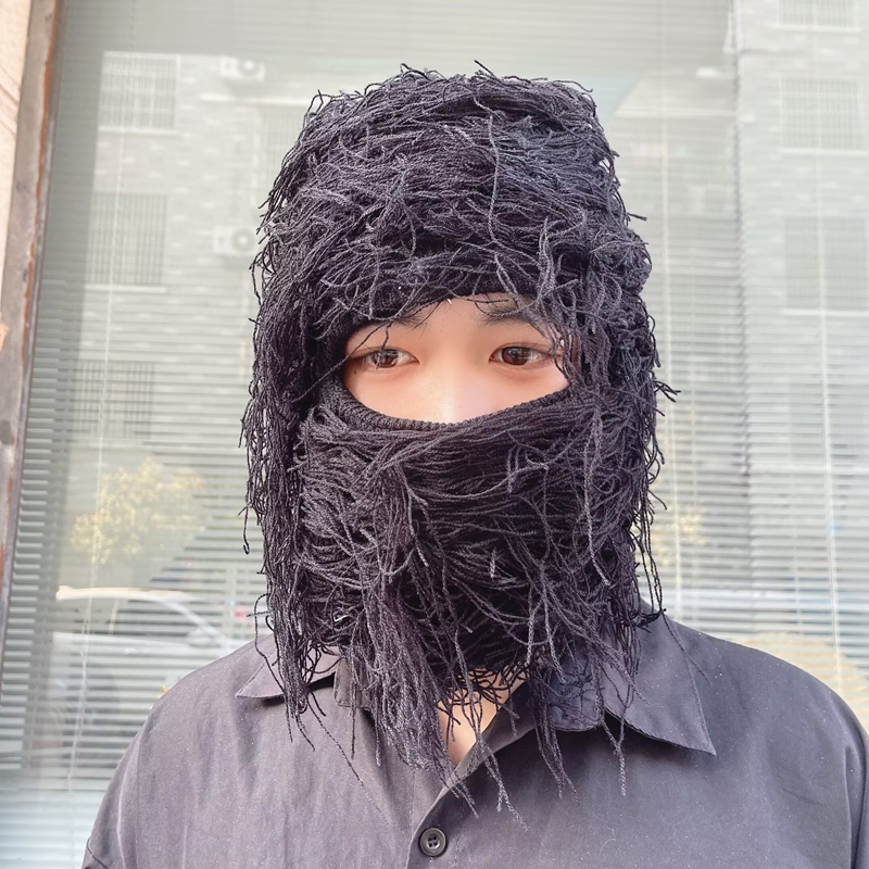 Balaclava Men's And Women's Knitted Camouflage Headgear Personality Fashion Wool Hat - BERSHVIBE
