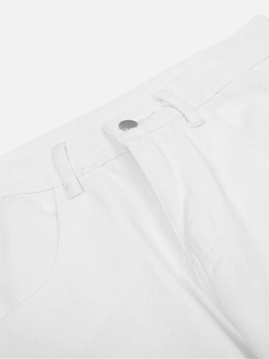 jeans largo flare chama