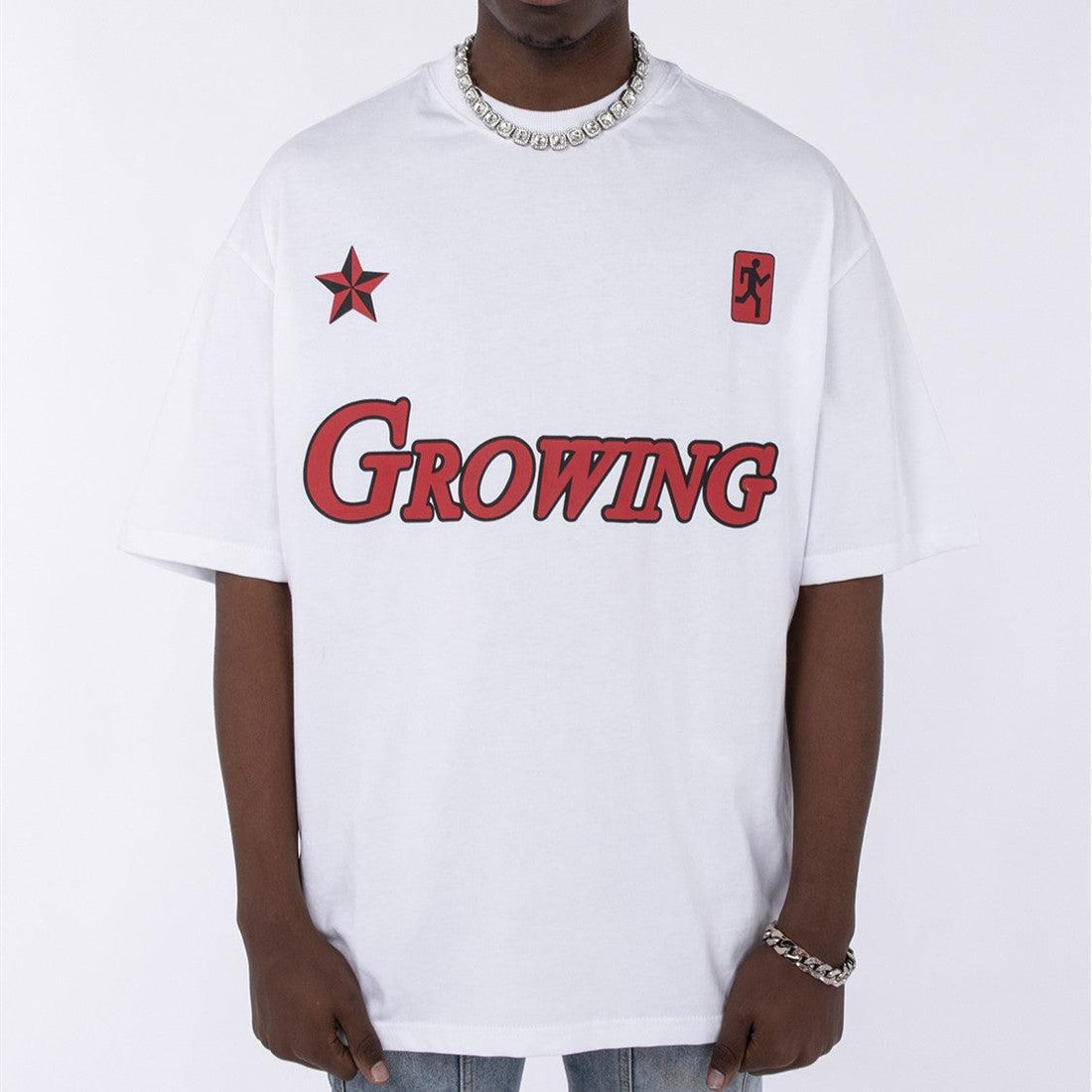 T-shirt Loose Pentagram Printed - BERSHVIBE